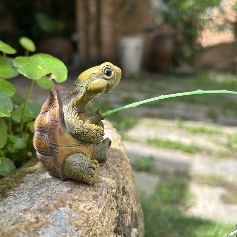 Marine Fish Tank - Schildkröten-Aquarium-Dekoration, kreativer chinesischer Felsen-Wasserspender, Fischteich, Hoflandschaftsdekoration