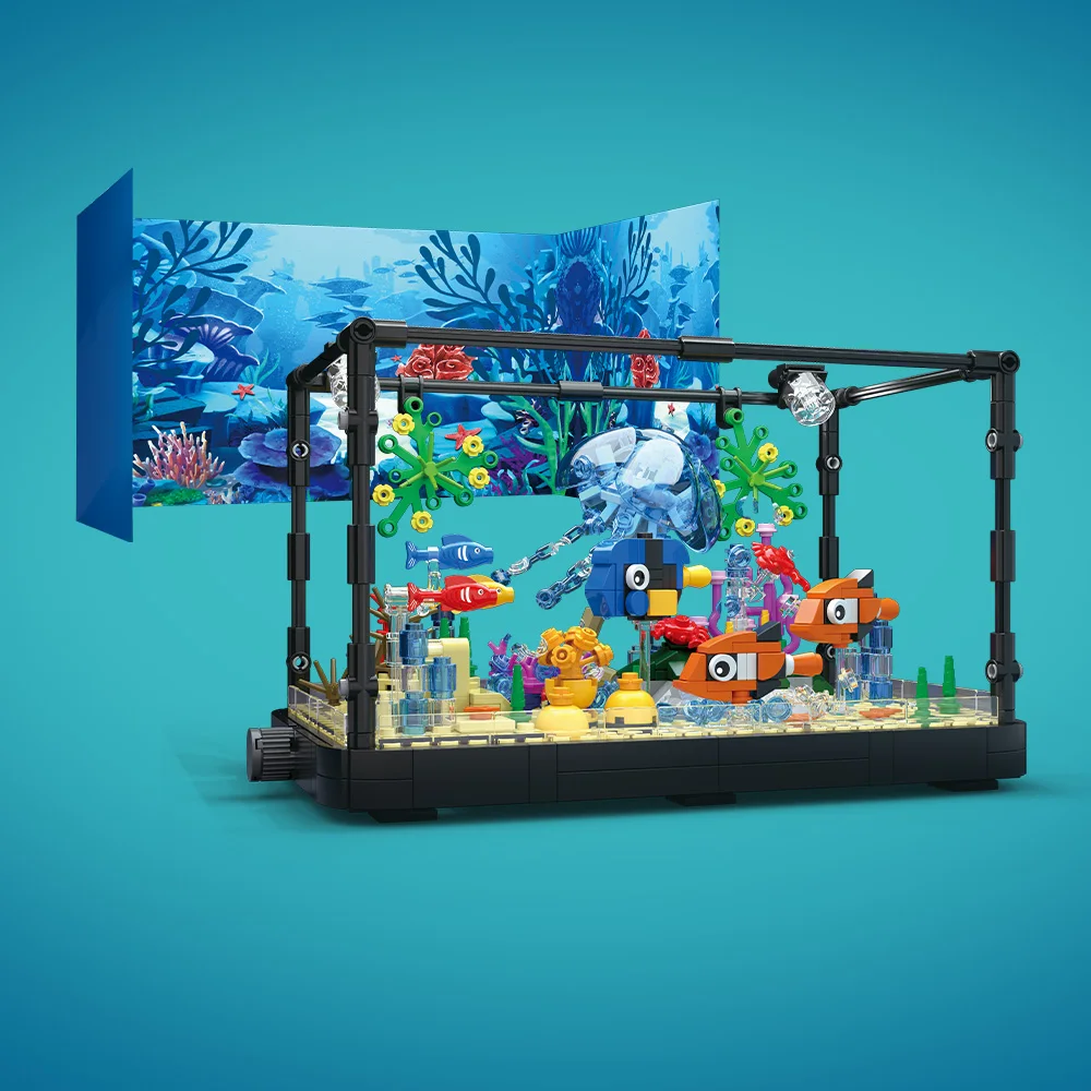 Aquarium-Baustein-Set mit Lich – Marine Fish Tank Bewertung und Preis