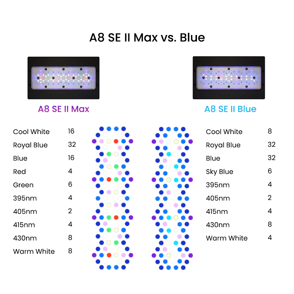 A8SE II Max und Blue 240W Voll – Saltwater Tank Bewertung und Preis